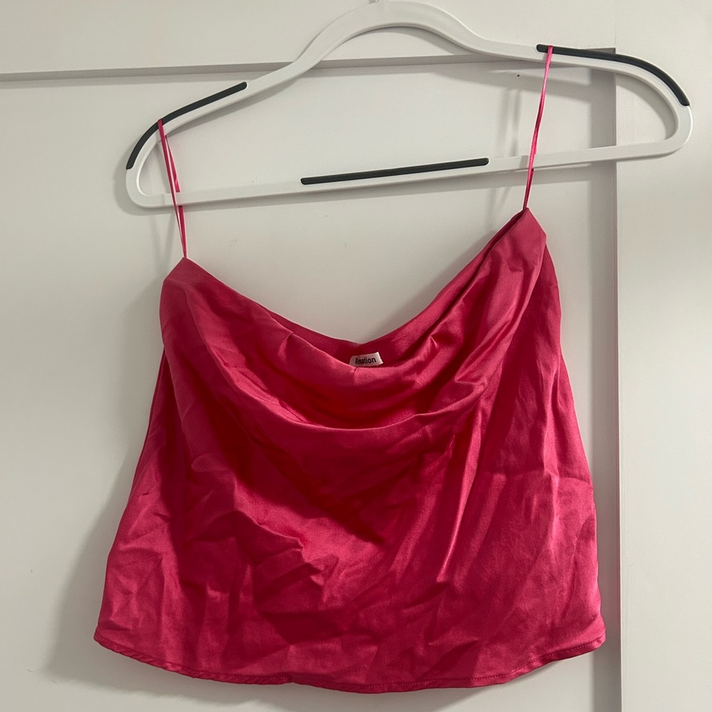 reformation spritz silk top